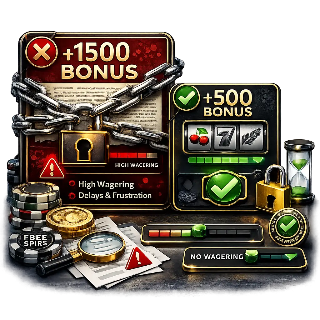 The no-wagering bonus can be smaller and still better
