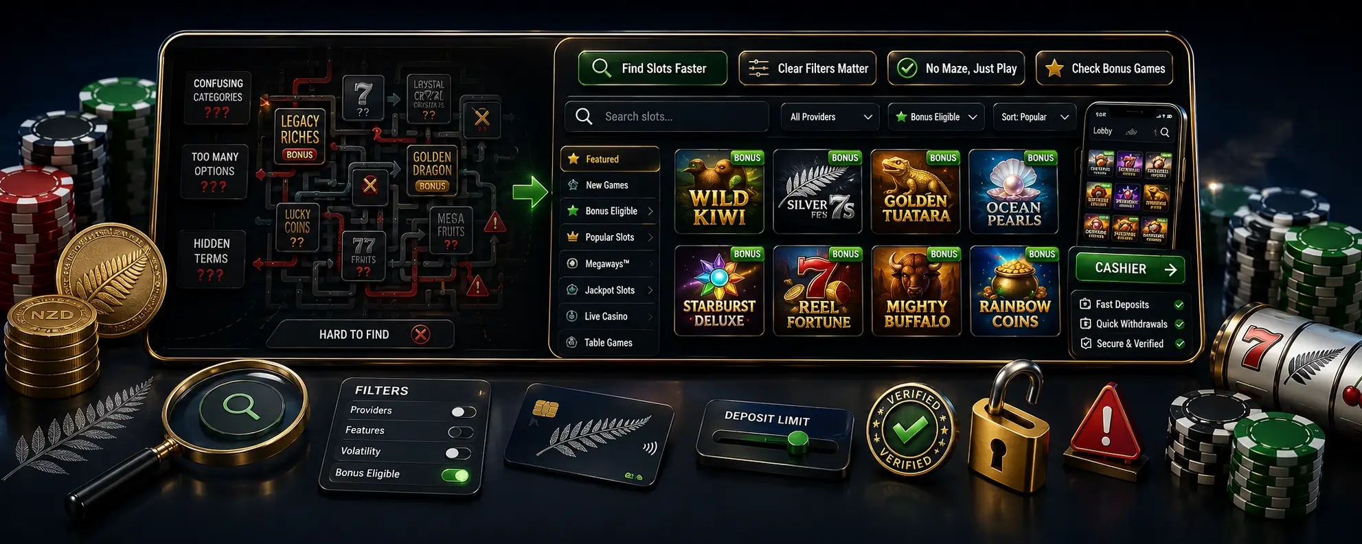 The slot lobby should not feel like a maze
